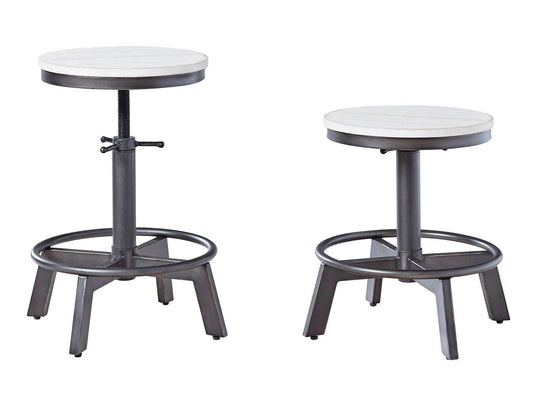 Torjin Vintage White Counter Height Bar Stool (Set of 2)