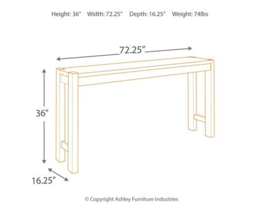 Torjin Brown/Gray Counter Height Long Dining Table