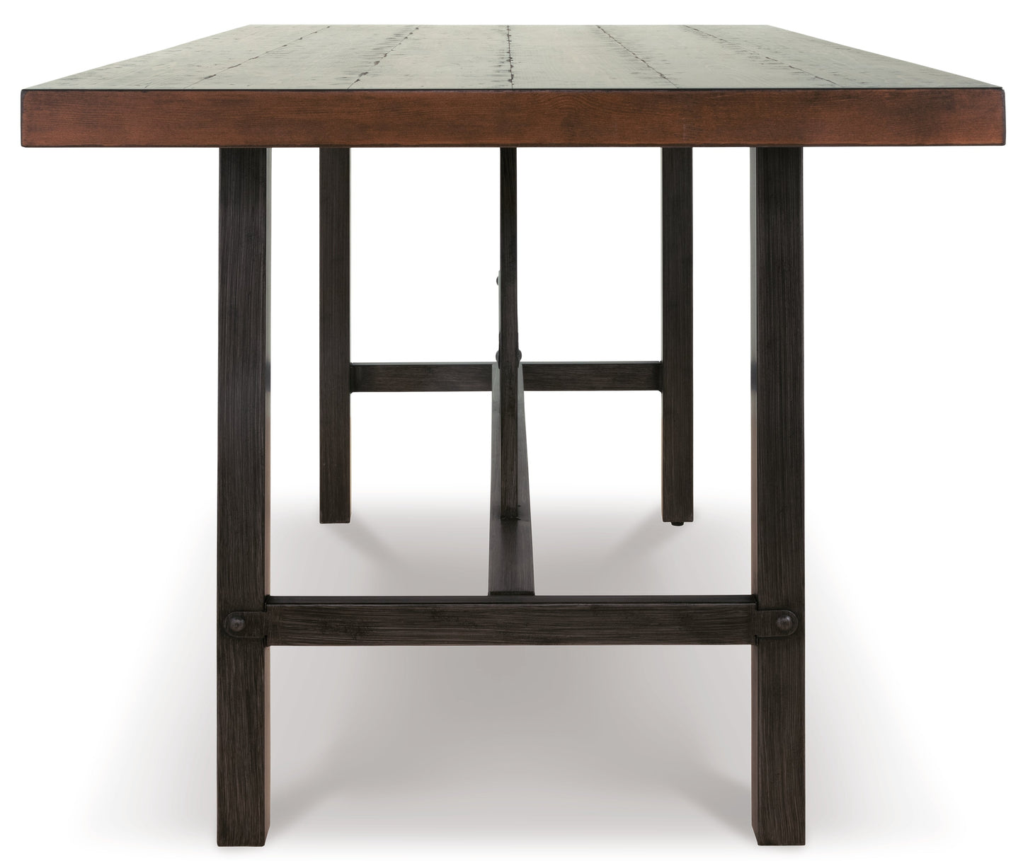 Kavara Medium Brown Counter Height Dining Table with 4 Barstools