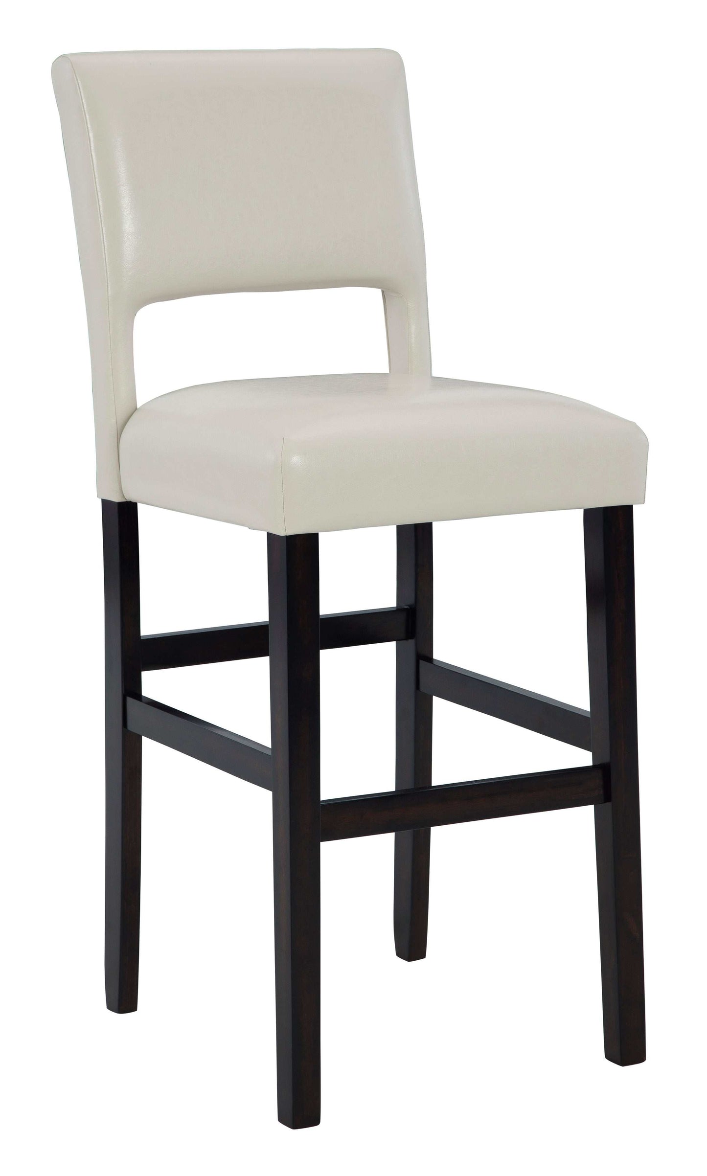 Leektree Ivory/Brown Bar Height Bar Chair (Set of 2)
