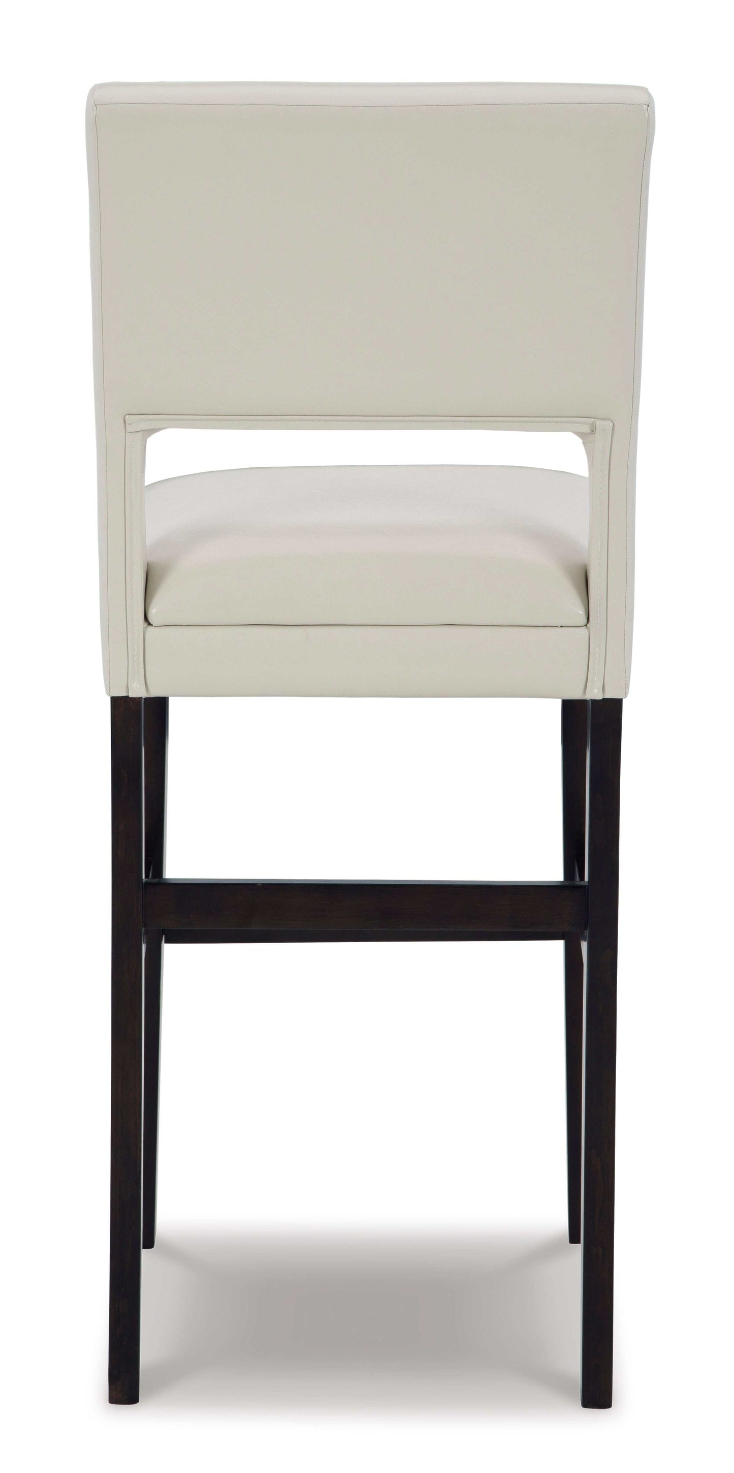 Leektree Ivory/Brown Bar Height Bar Chair (Set of 2)
