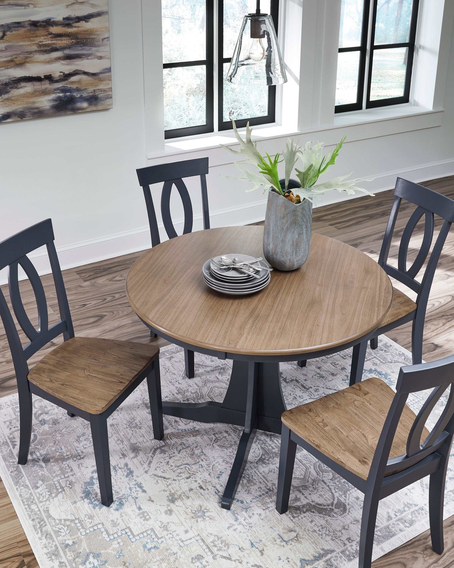 Landocken Brown/Blue Dining Table Sets