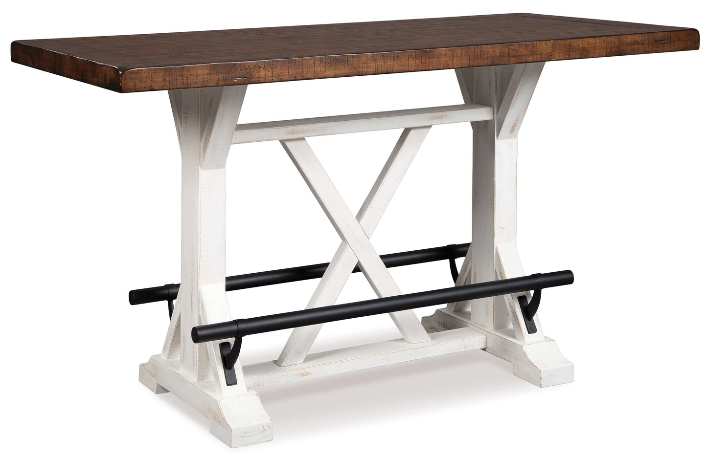 Valebeck White & Brown Counter Height Dining Table