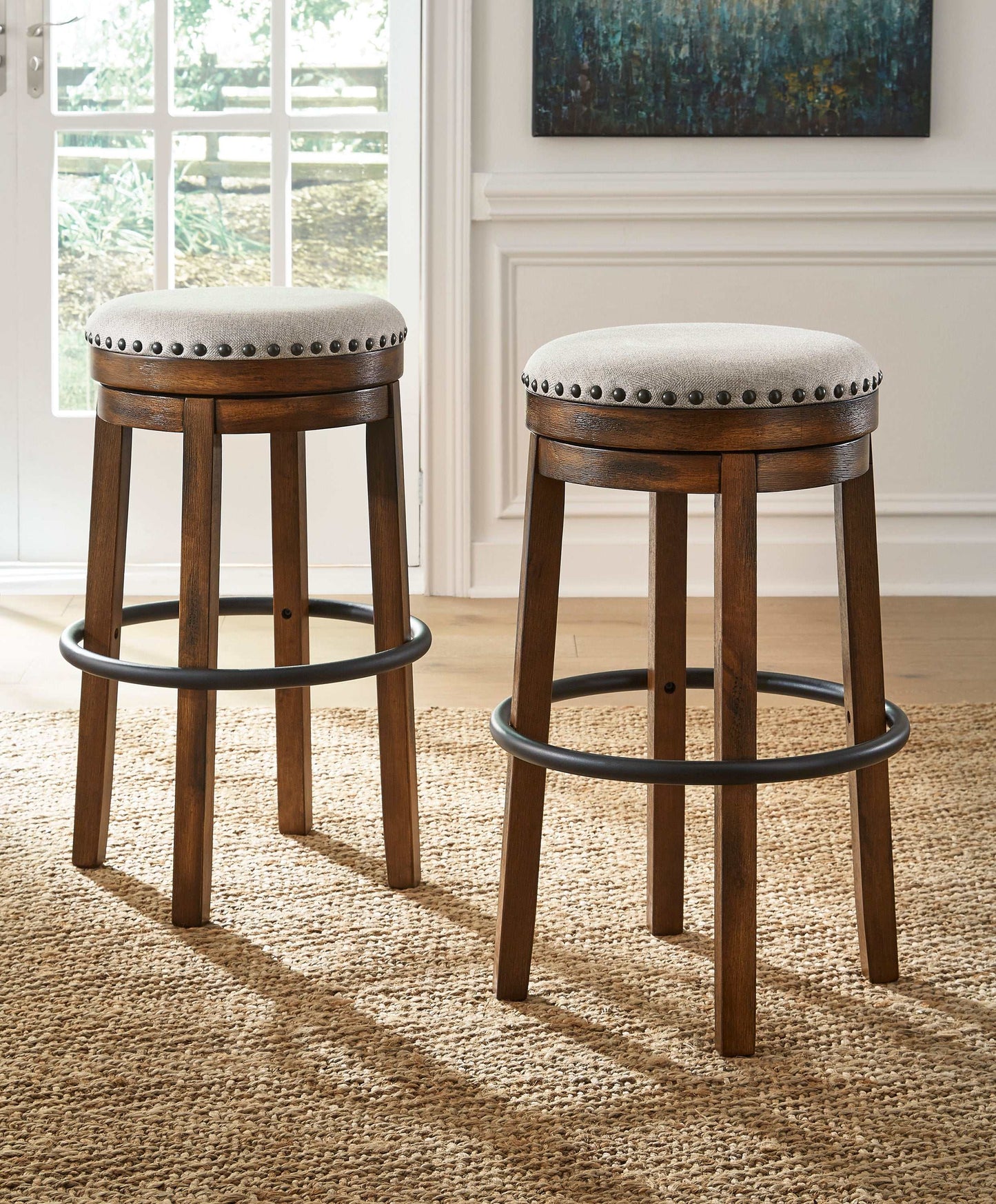 Valebeck Brown & Black Bar Height Stool