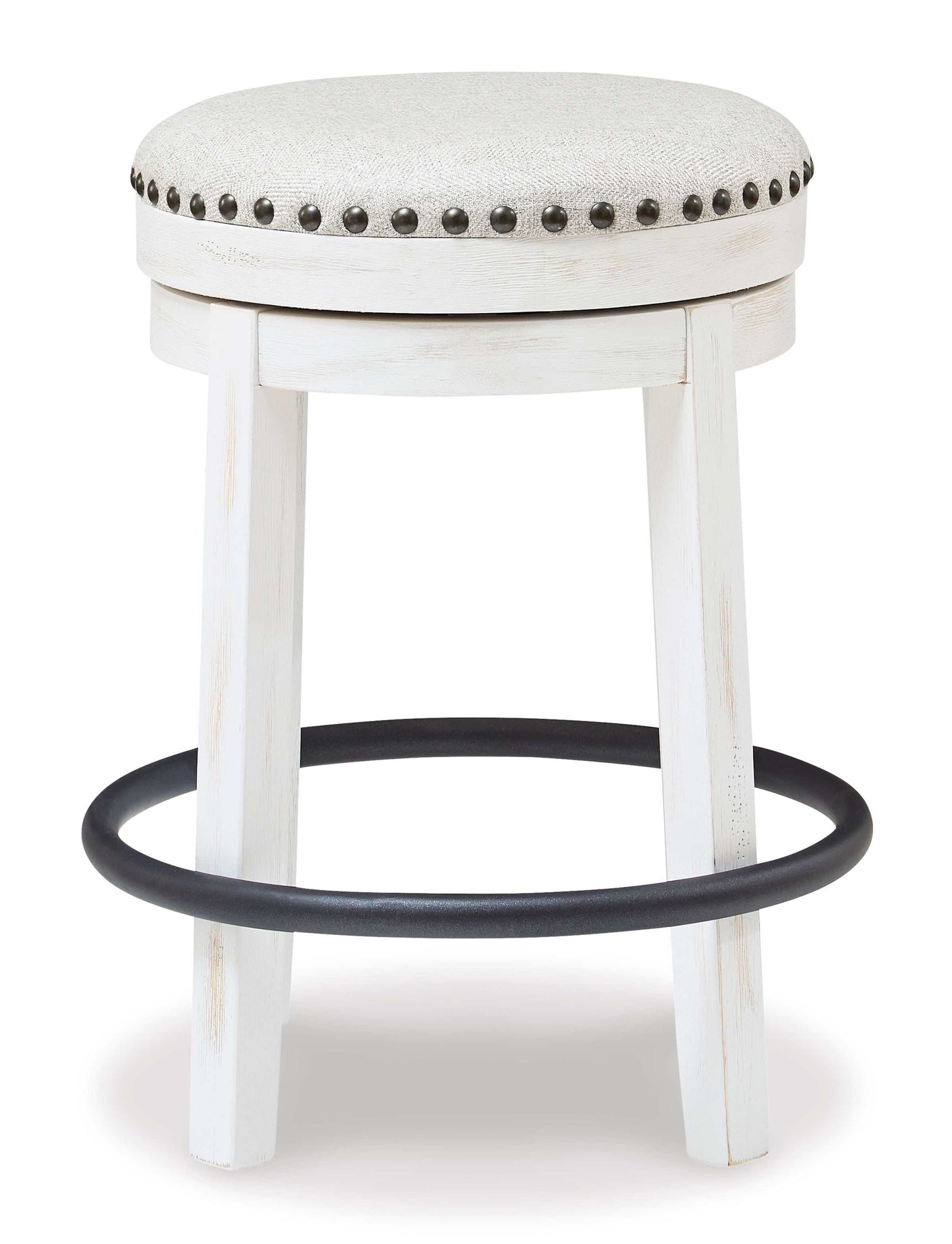 Valebeck White & Black Counter Height Stool