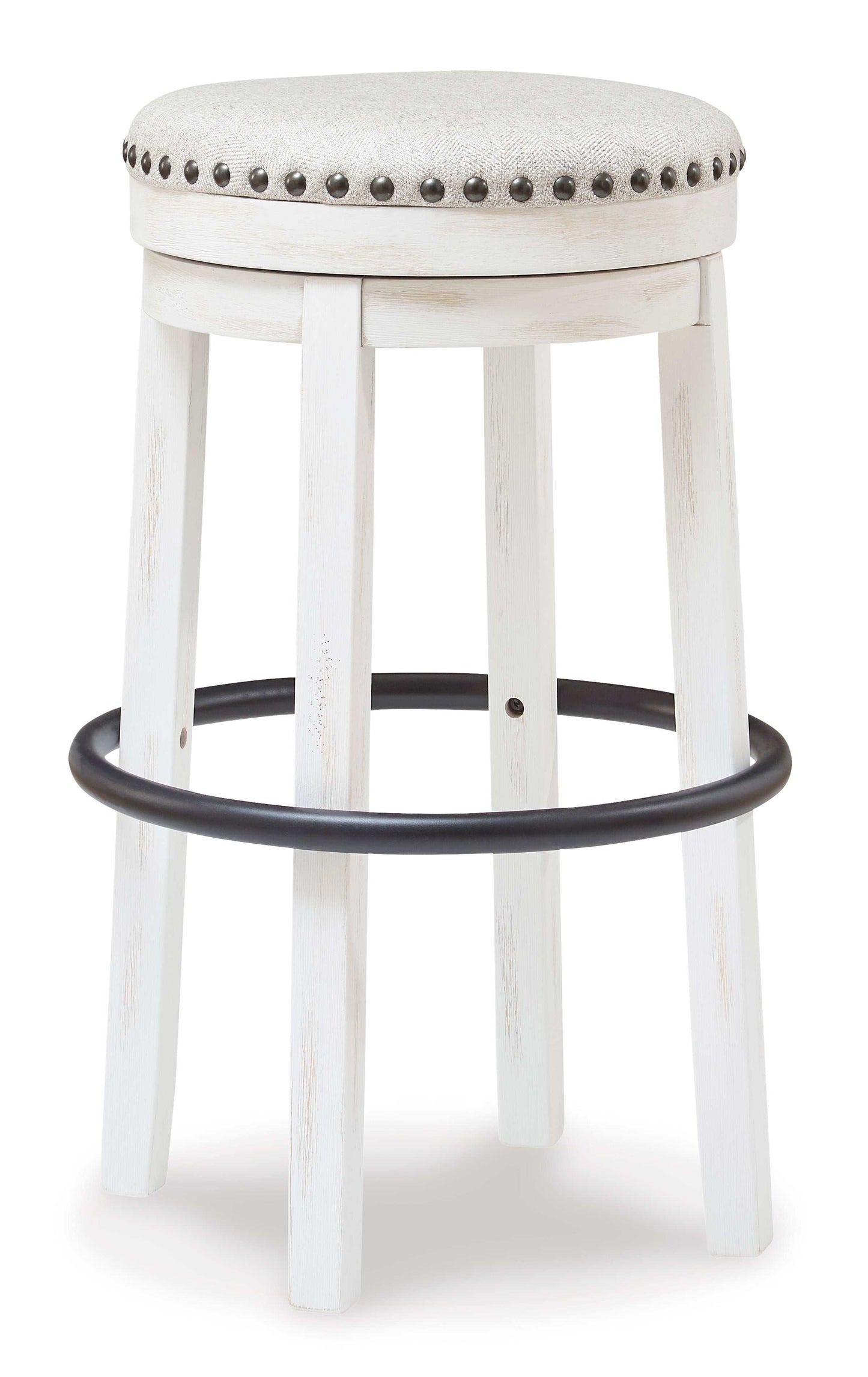 Valebeck White & Black Bar Height Stool