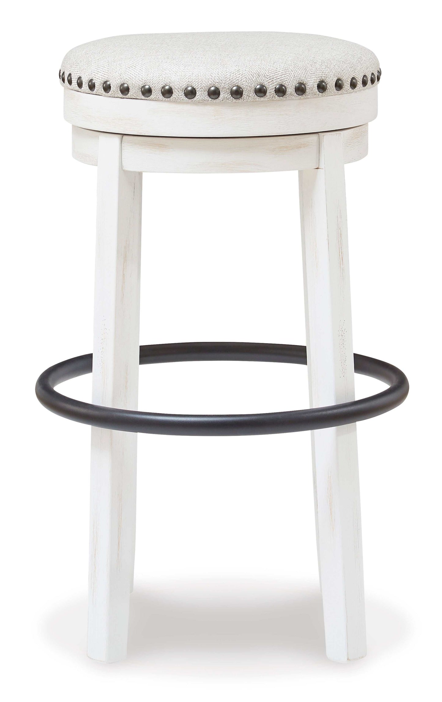 Valebeck White & Black Bar Height Stool