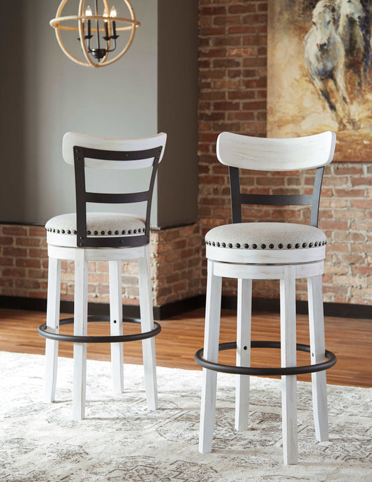 Valebeck White Bar Height Bar Chair