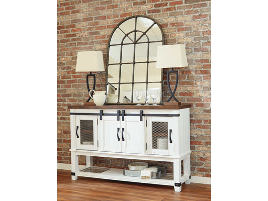 Valebeck White & Brown Dining Server/Sideboard