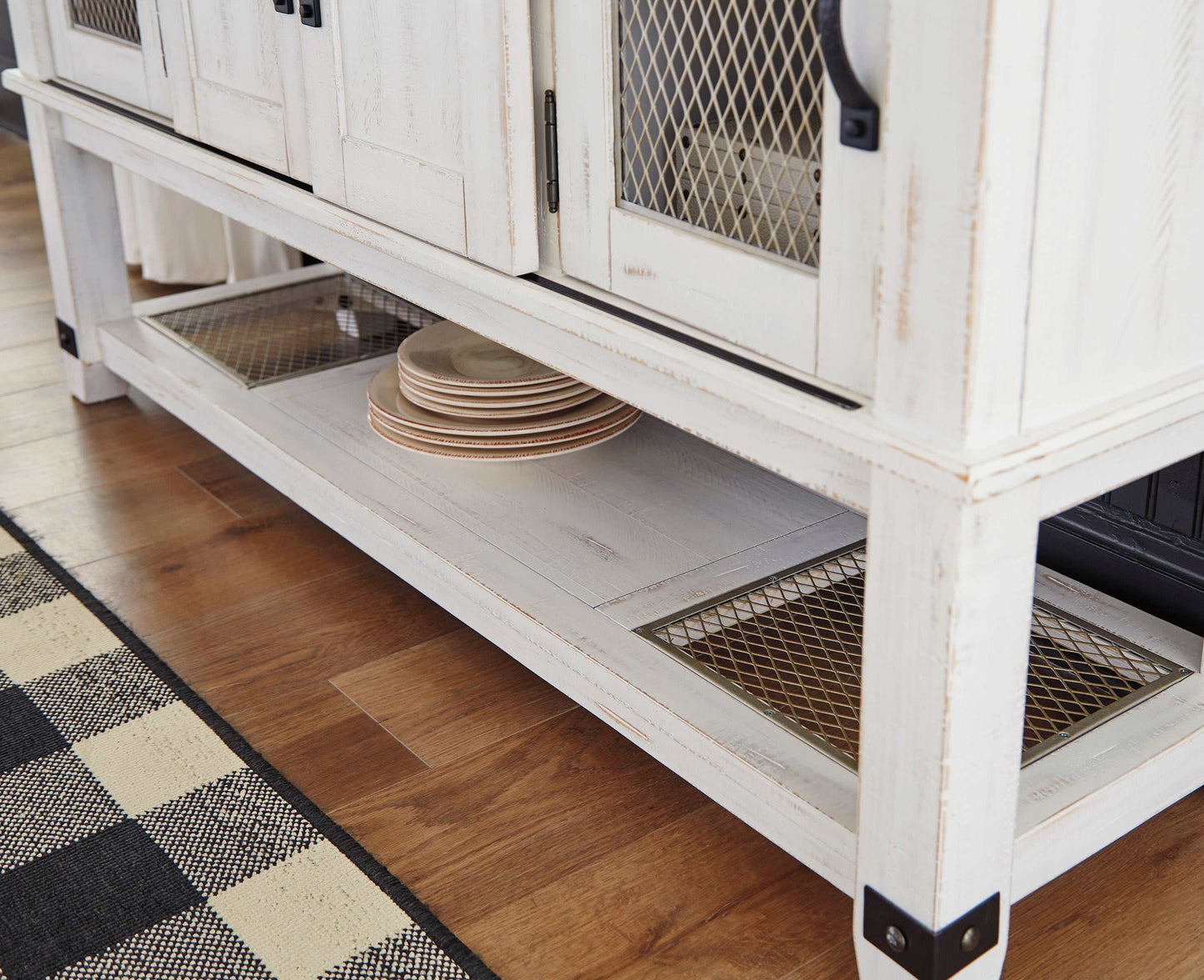 Valebeck White & Brown Dining Server/Sideboard