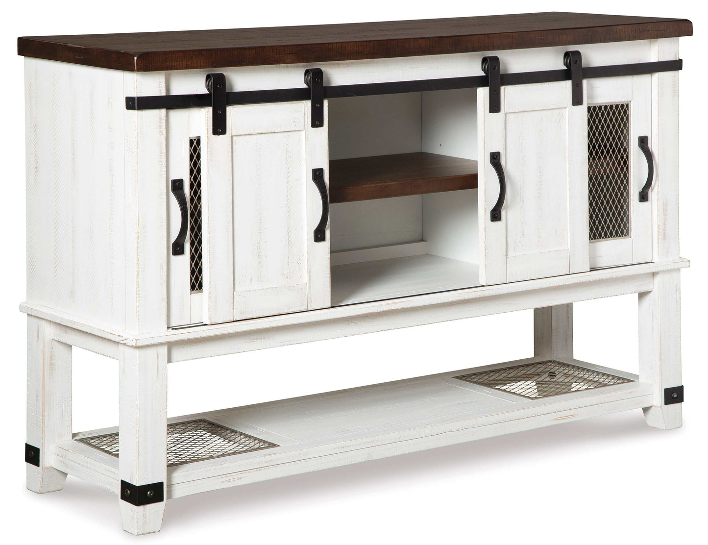 Valebeck White & Brown Dining Server/Sideboard