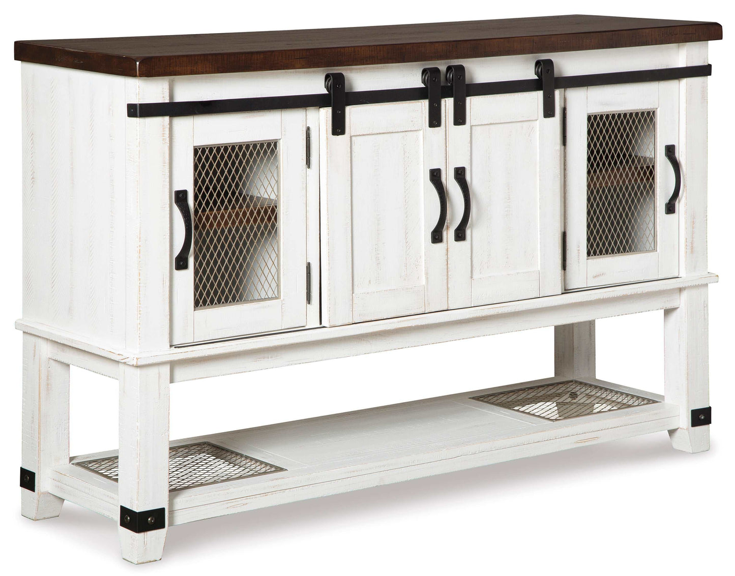 Valebeck White & Brown Dining Server/Sideboard