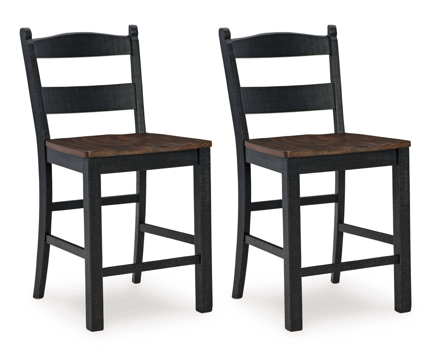 Valebeck Black & Brown Counter Height Bar Chair (Set of 2)