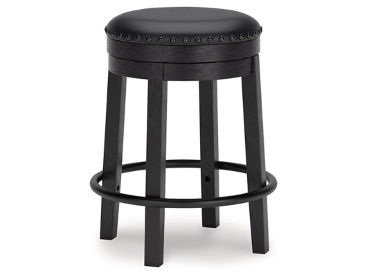 Valebeck Black Swivel Stool - Ornate Home