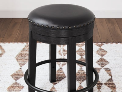 Valebeck Black Swivel Stool - Ornate Home