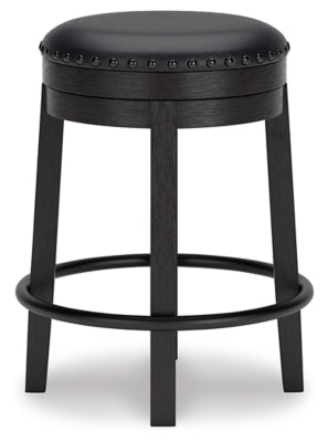 Valebeck Black Swivel Stool - Ornate Home