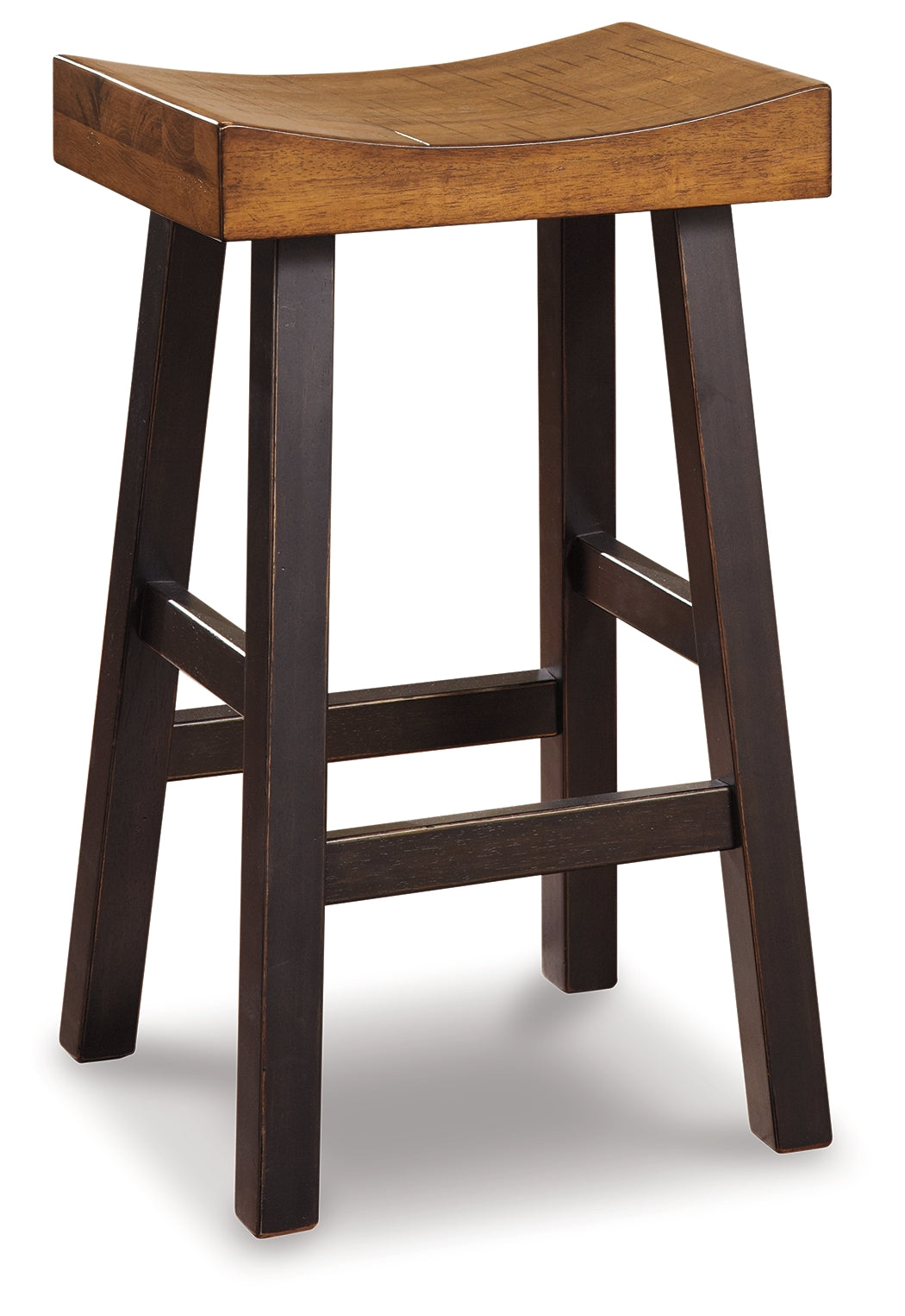 Glosco Medium Brown/Brown Bar Height Bar Stool (Set of 2)