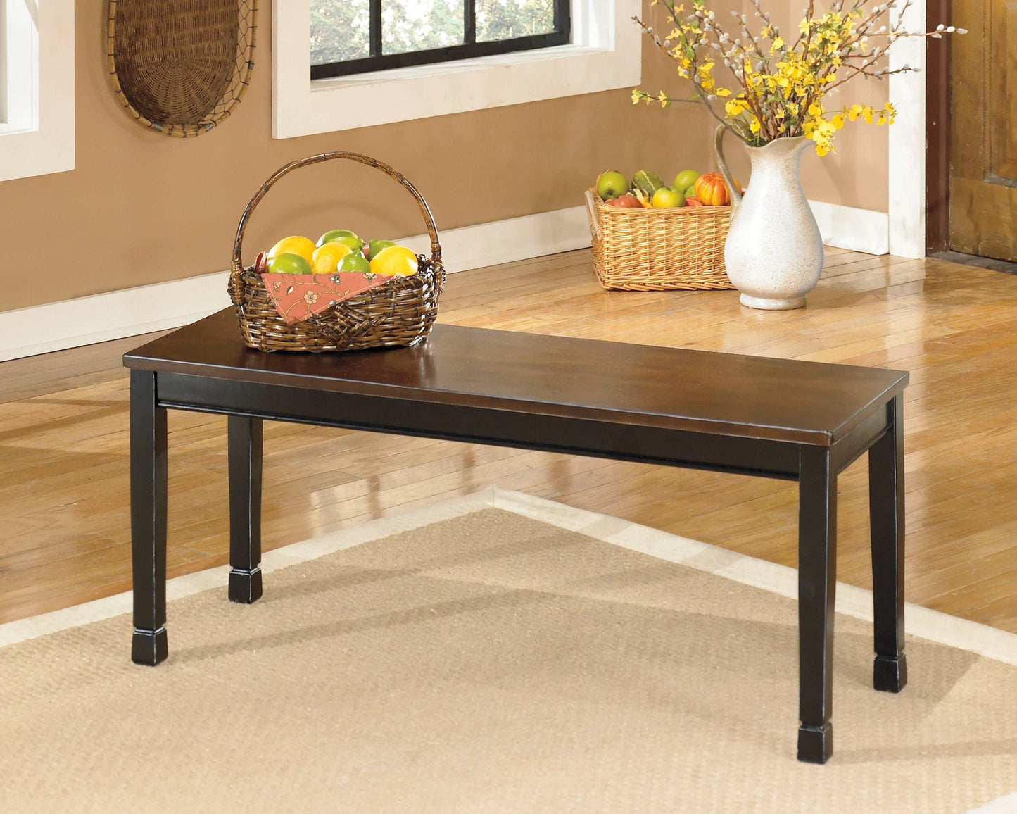 Owingsville Black/Brown Dining Bench