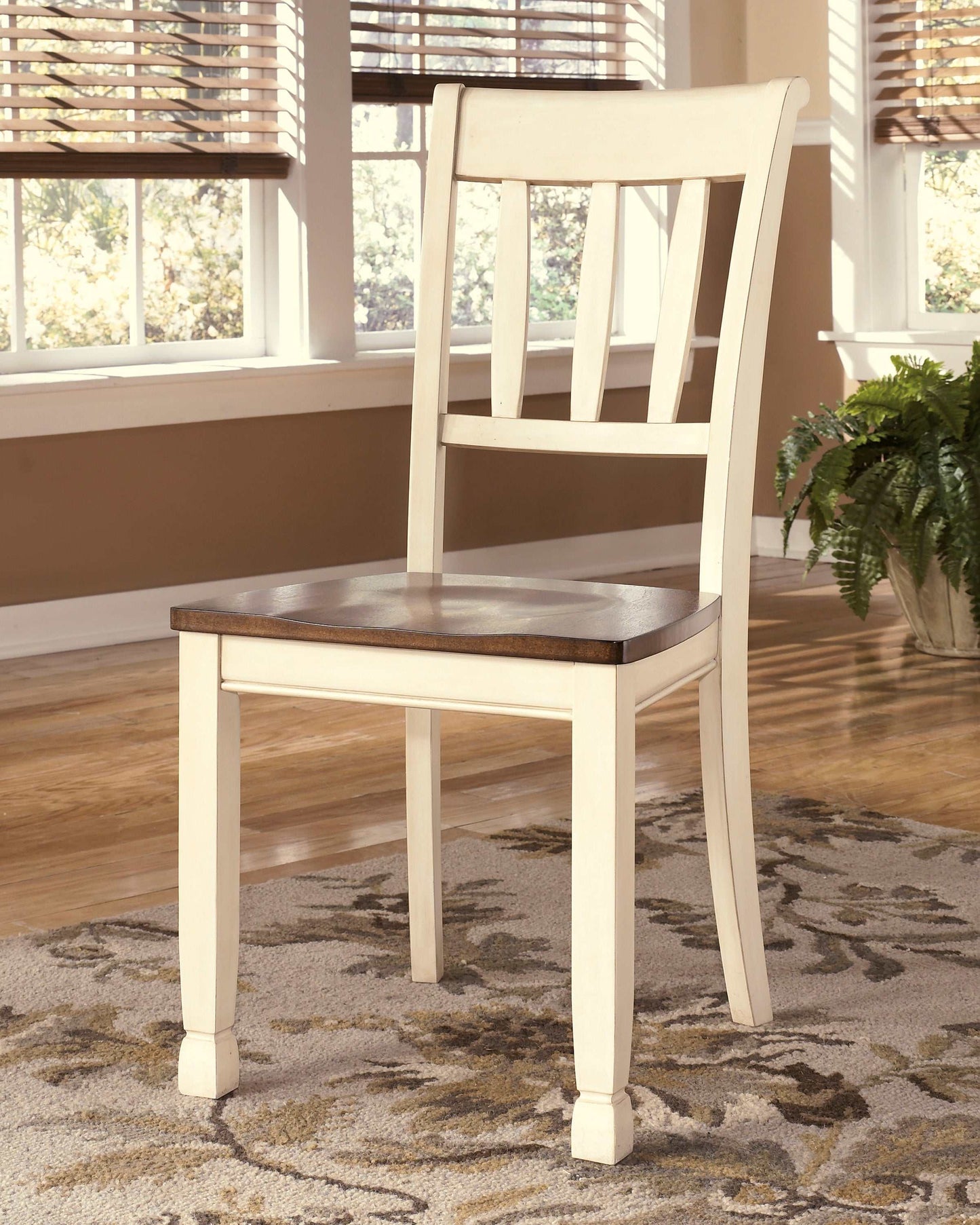 Whitesburg Brown & Cottage White Dining Chair (Set of 2)