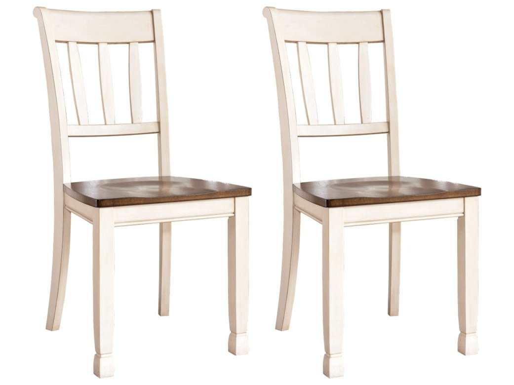 Whitesburg Brown & Cottage White Dining Chair (Set of 2)