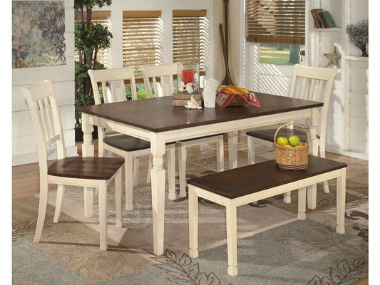 Whitesburg Brown/Cottage White Dining Room Set / 6pc