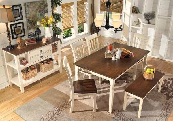 Whitesburg Brown/Cottage White Rectangular Dining Table