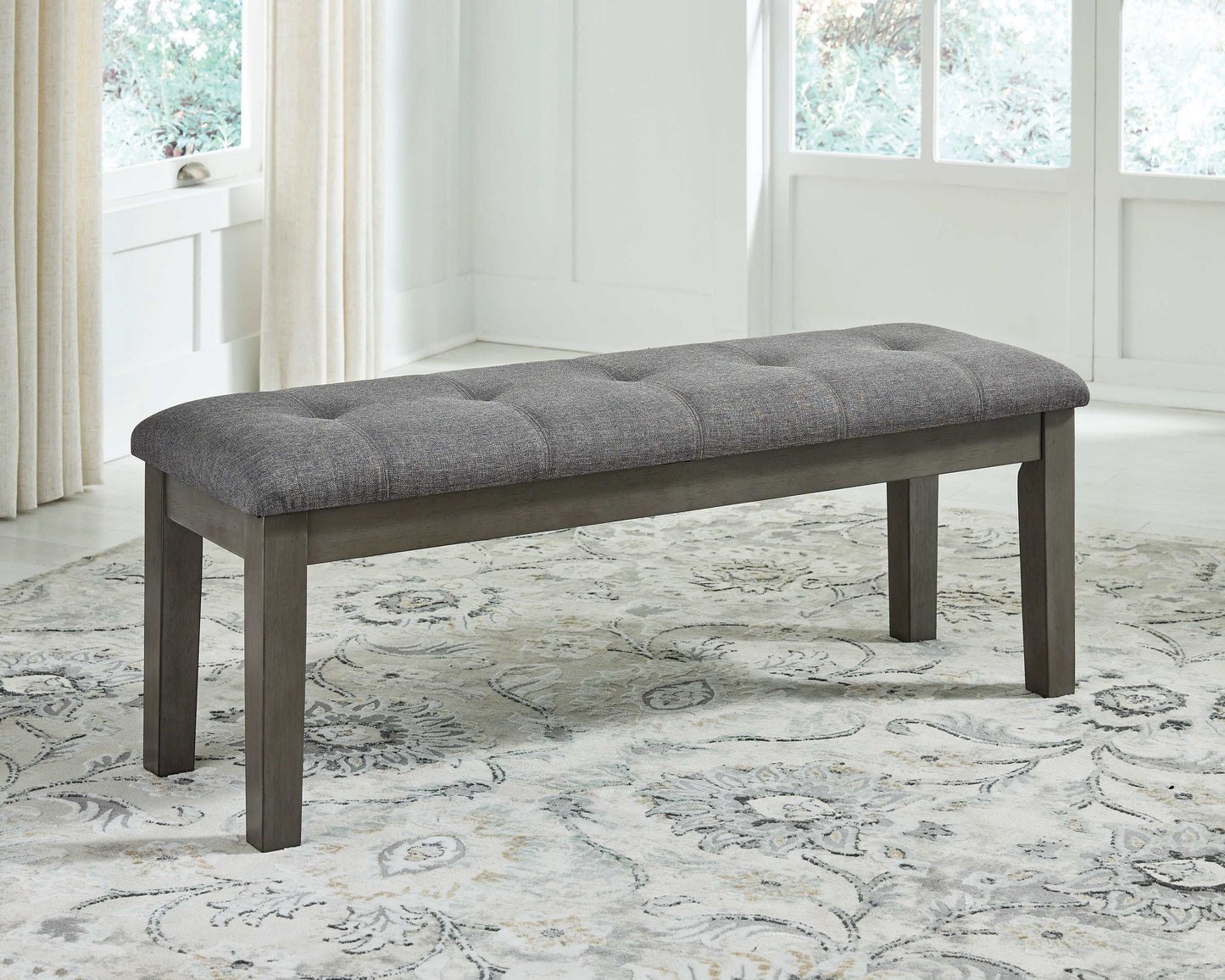 Hallanden Two-tone Gray 50" Dining Room Bench