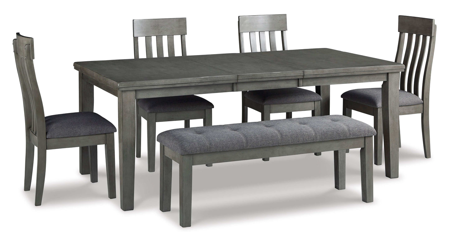 Hallanden Gray Dining Room Set / 6pc