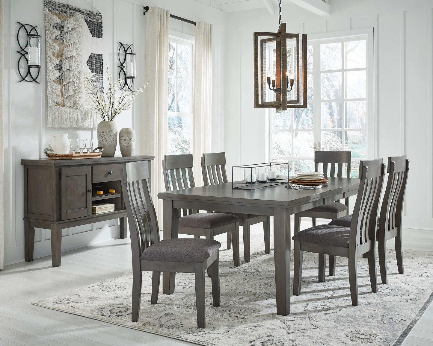 Hallanden Gray Dining Table w/ Extension