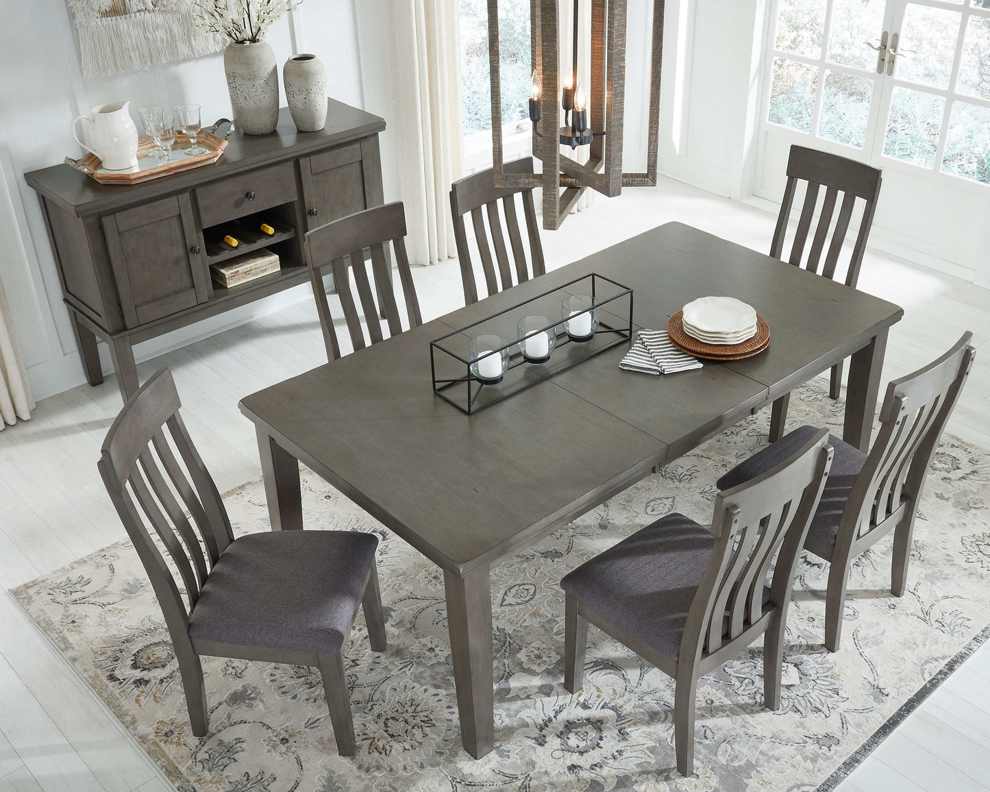 Hallanden Gray Dining Table w/ Extension