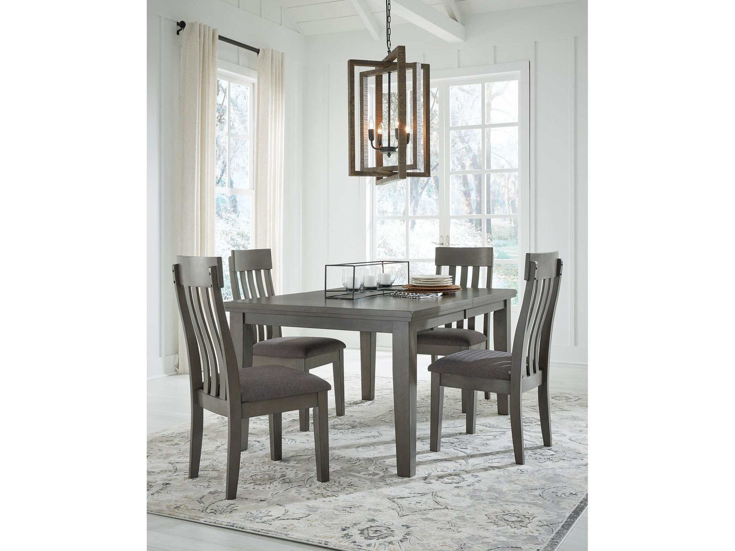 Hallanden Gray Dining Room Set / 5pc