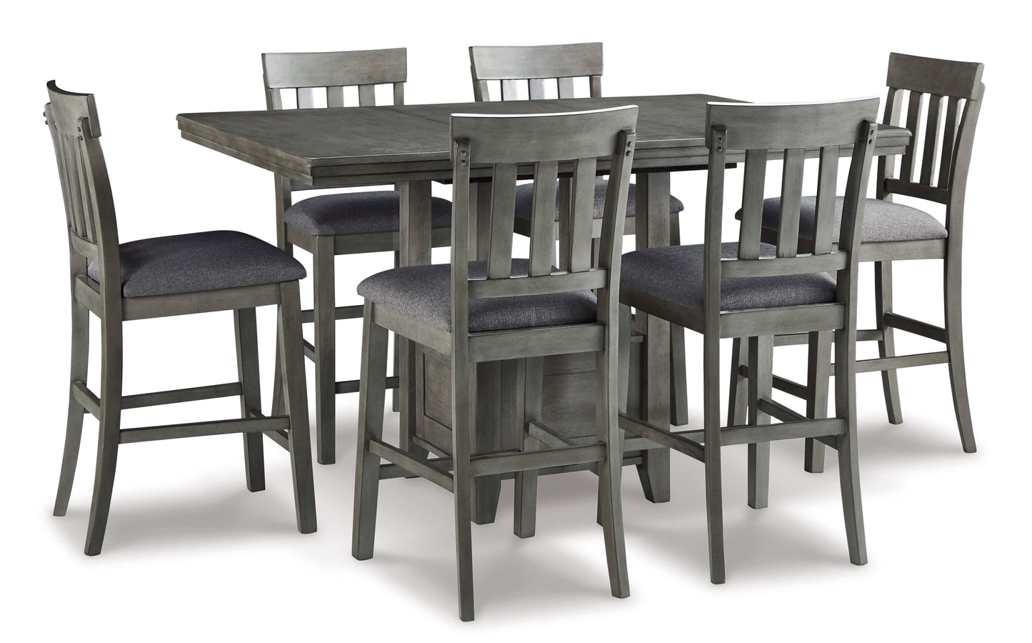 Hallanden Gray Counter Height Dining Room Set / 7pc