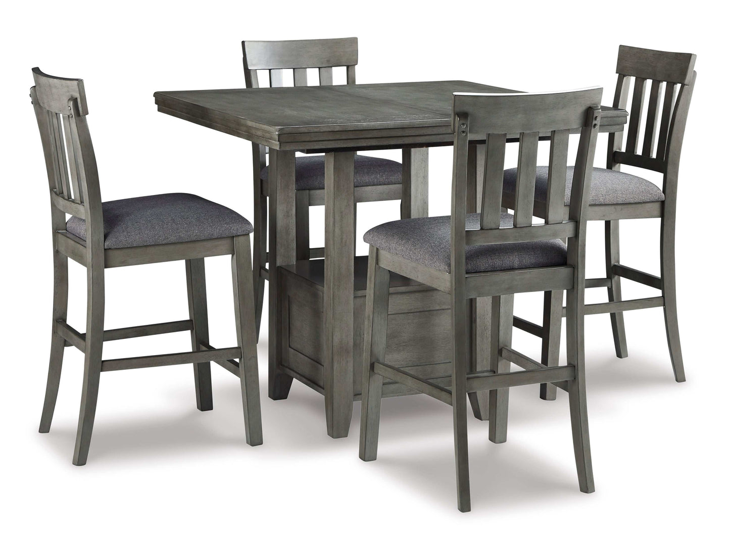 Hallanden Gray Counter Height Dining Room Set / 5pc