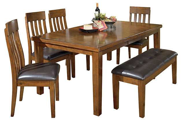 Ralene Medium Brown Dining Room Set with Server / 7pc