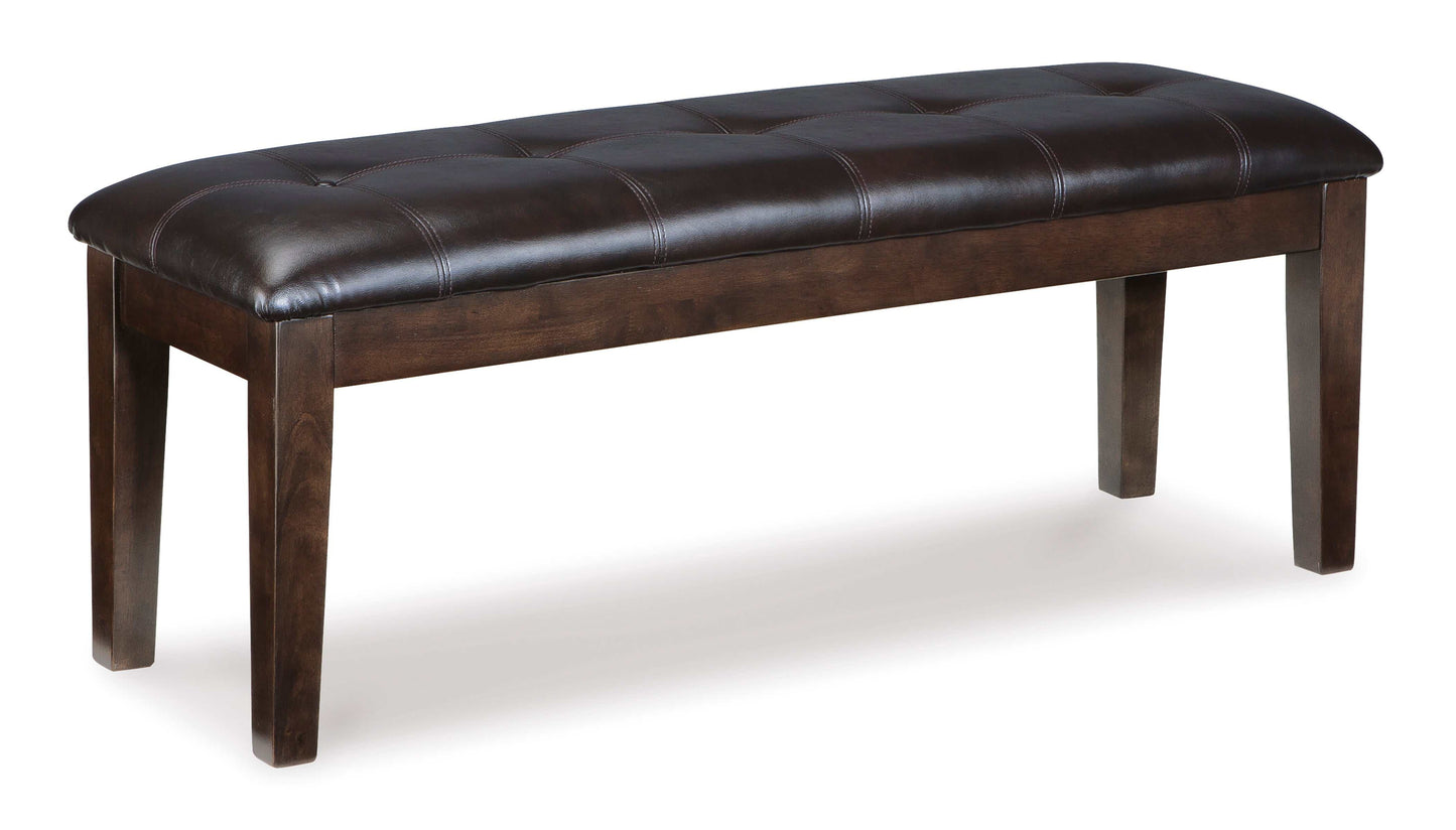 Haddigan Dark Brown Large Uph. Dining Room Bench