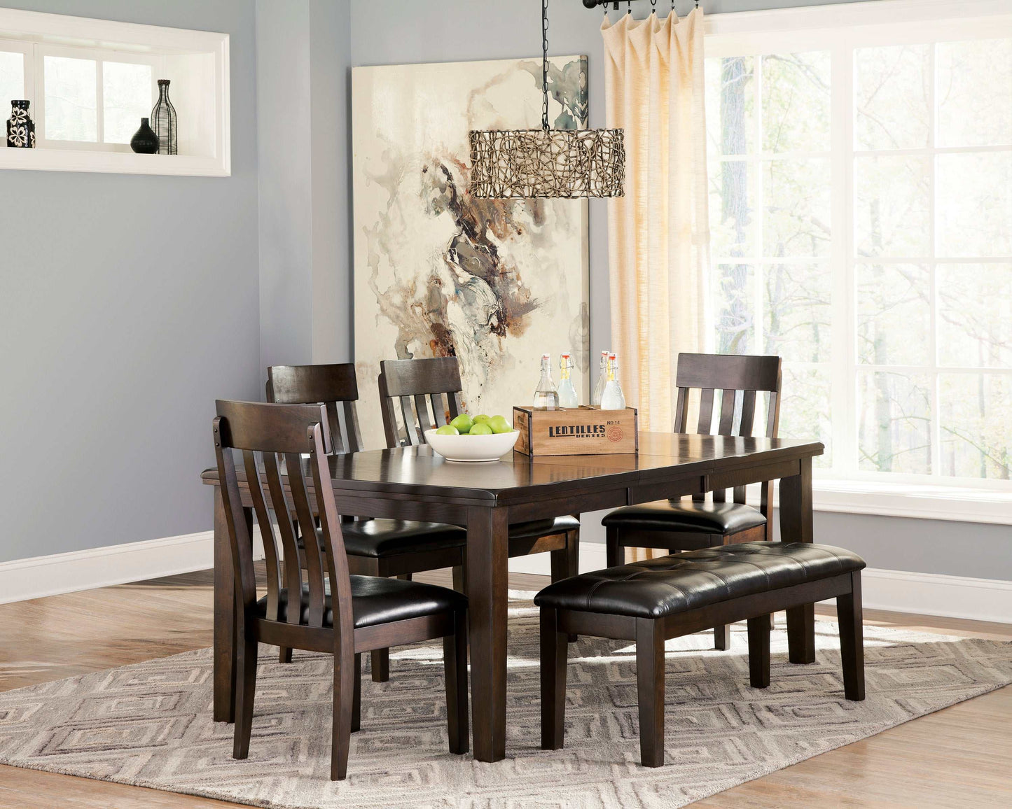 Haddigan Dark Brown Dining Room Sets