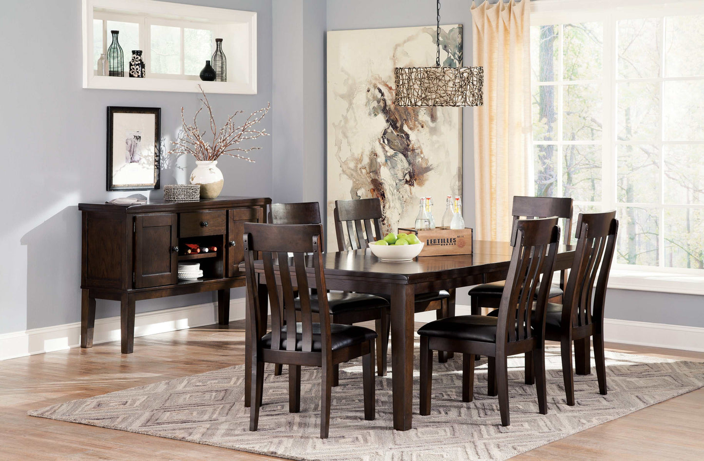 Haddigan Dark Brown Dining Room Sets