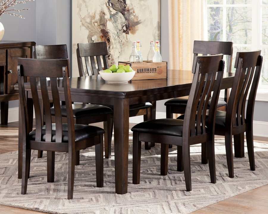 Haddigan Dark Brown Dining Room Table w/ Butterfly Extension