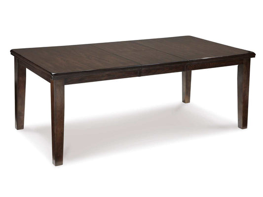 Haddigan Dark Brown Dining Room Table w/ Butterfly Extension