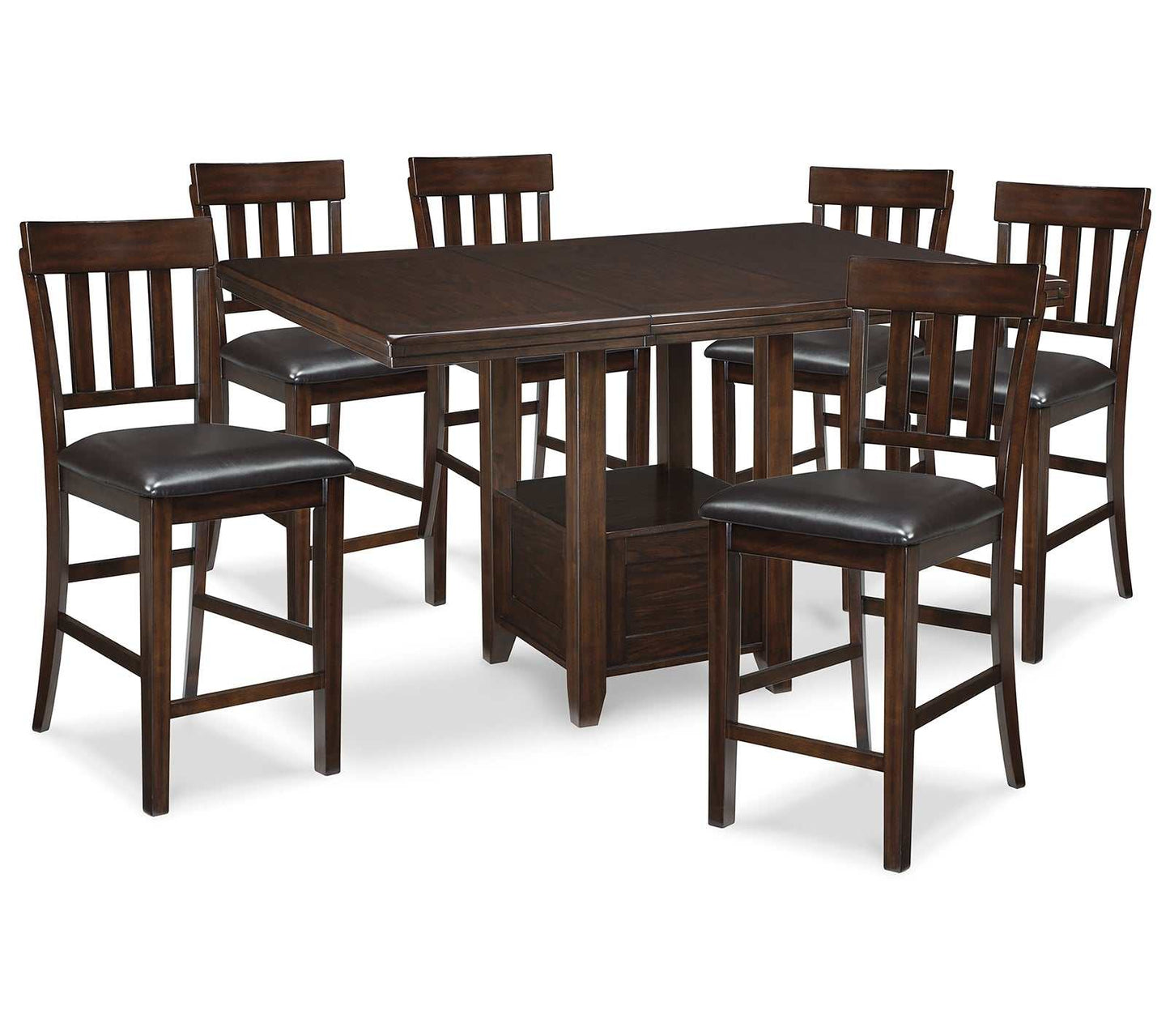 Haddigan Dark Brown Counter Height Dining Room Sets