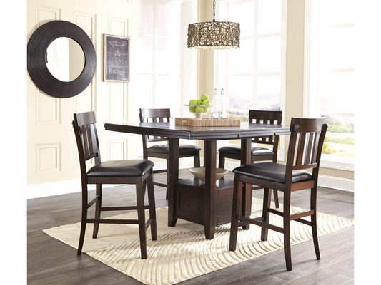 Haddigan Dark Brown Counter Height Dining Room Sets