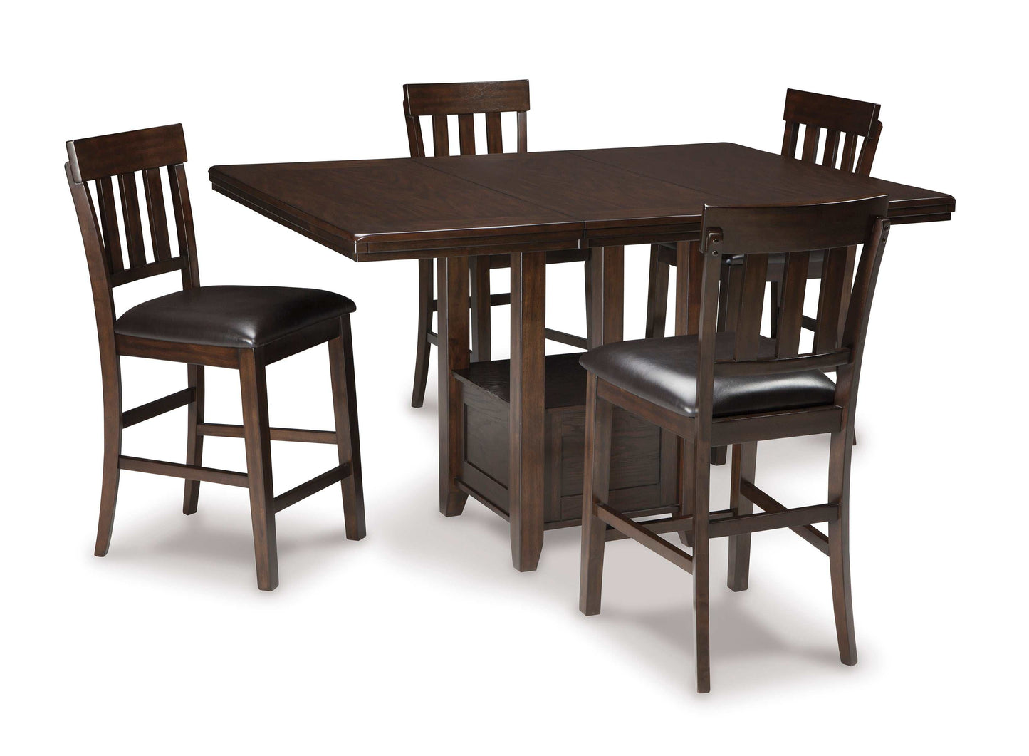 Haddigan Dark Brown Counter Height Dining Room Sets