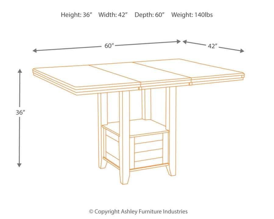 Haddigan Dark Brown Counter Height Dining Room Sets