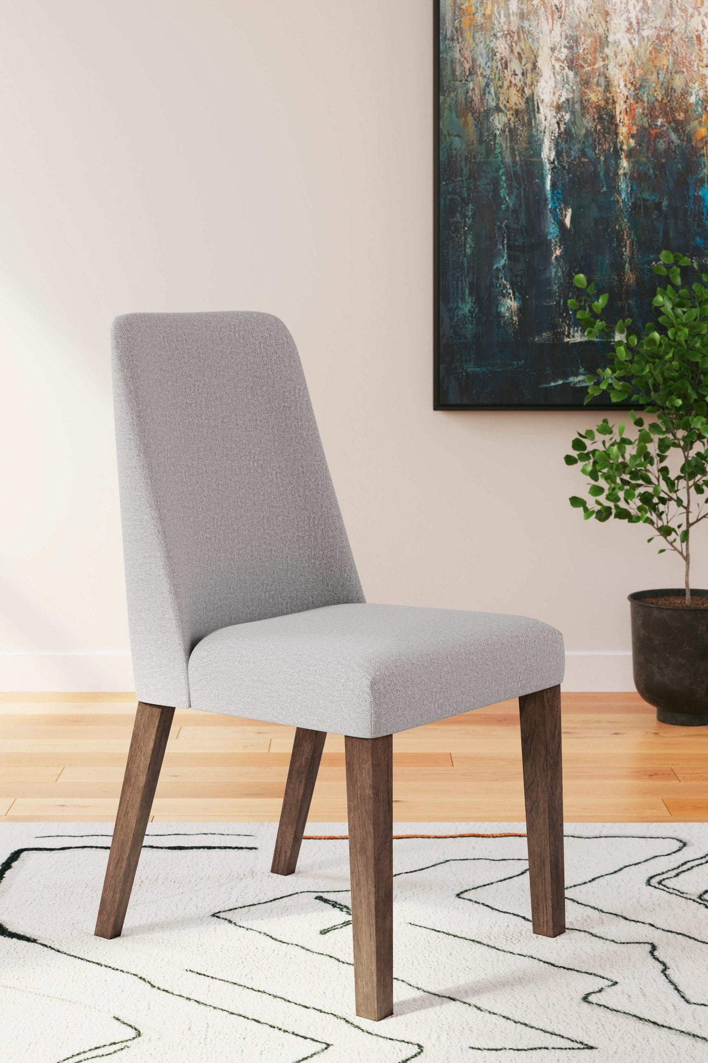 Lyncott Gray & Brown Dining Chair (Set of 2)