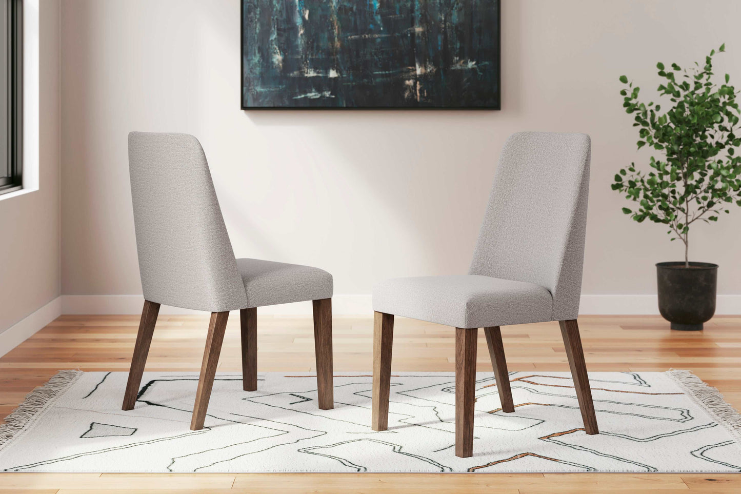 Lyncott Gray & Brown Dining Chair (Set of 2)