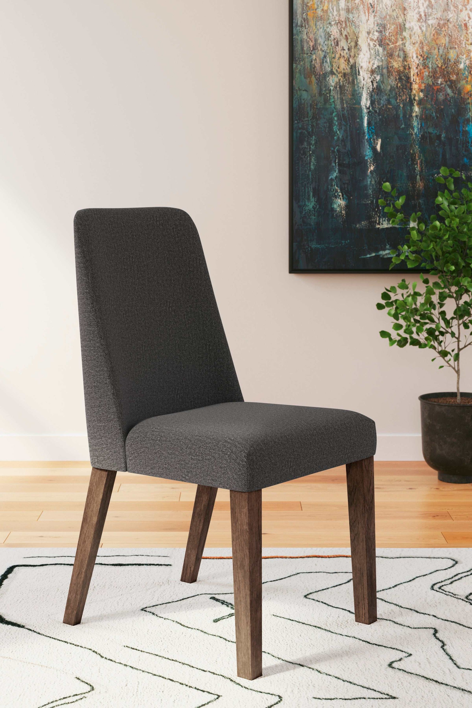 Lyncott Charcoal & Brown Dining Chair D615-02 - Ornate Home