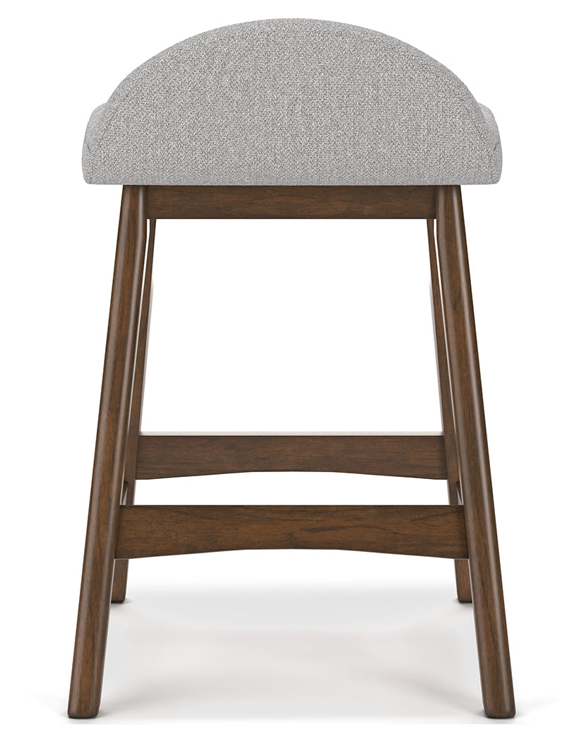 Lyncott Light Gray/Brown Counter Height Bar Stool
