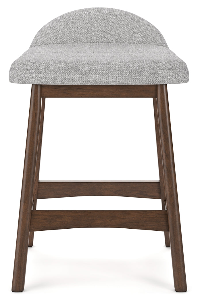 Lyncott Light Gray/Brown Counter Height Bar Stool