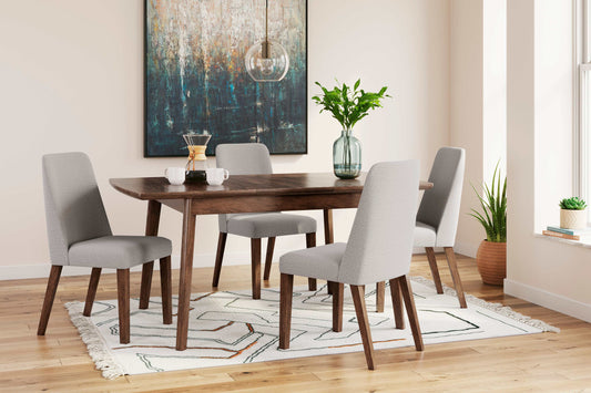 Lyncott Gray & Brown Dining Room Set / 5pc