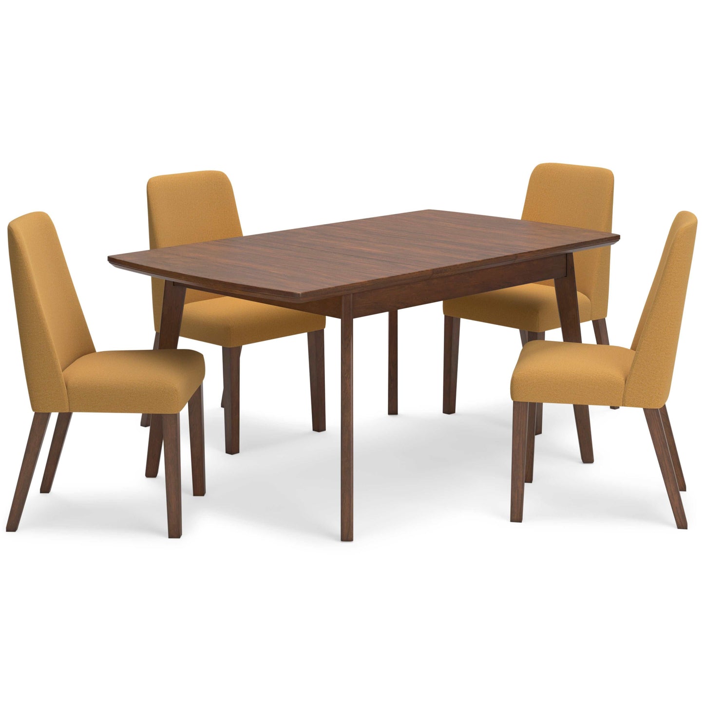 Lyncott Mustard & Brown Dining Room Set / 5pc